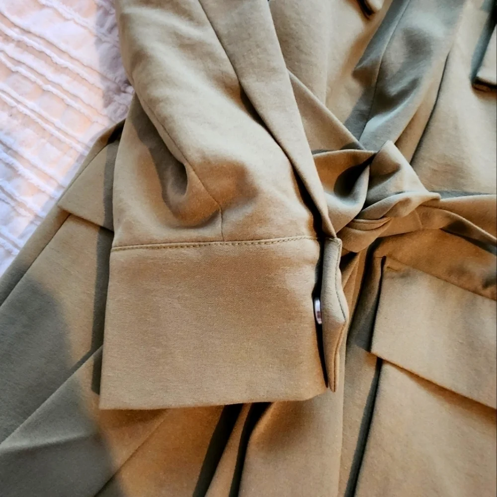 Topshop utility blazer in khaki olive size 2 - Picture 6 of 7